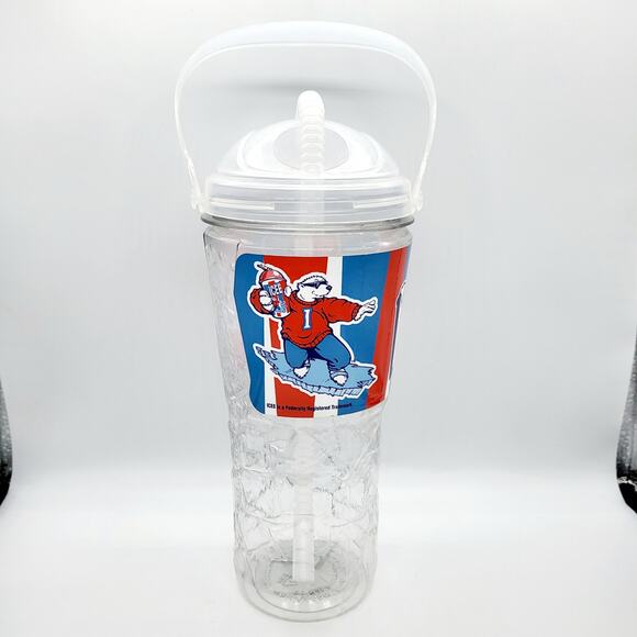 ICEE Polar Bear Mascot Reusable Transparent Cup with Lid Flex Straw Collectible - Picture 2 of 12